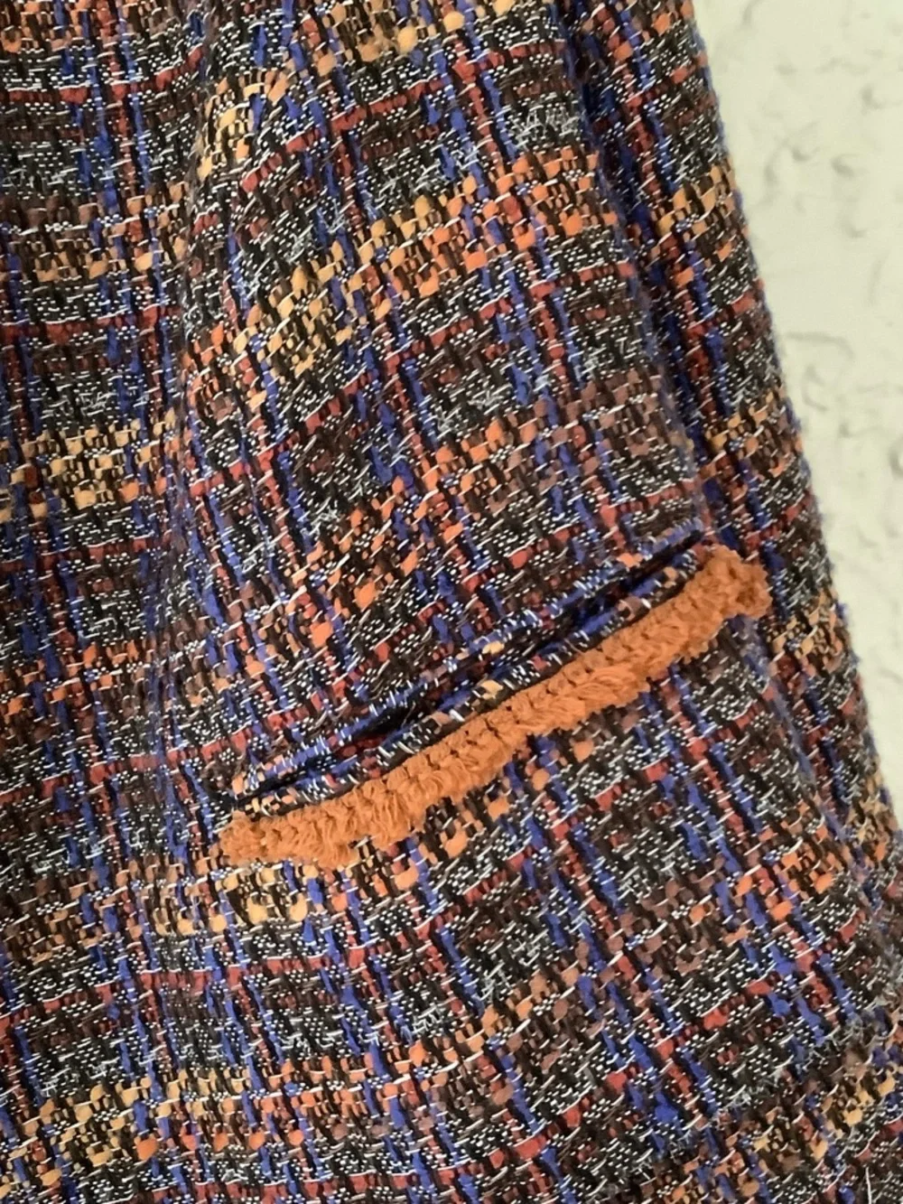 Jessica London Purple and Brown Tweed Bouclé Jacket - Picture 3 of 7
